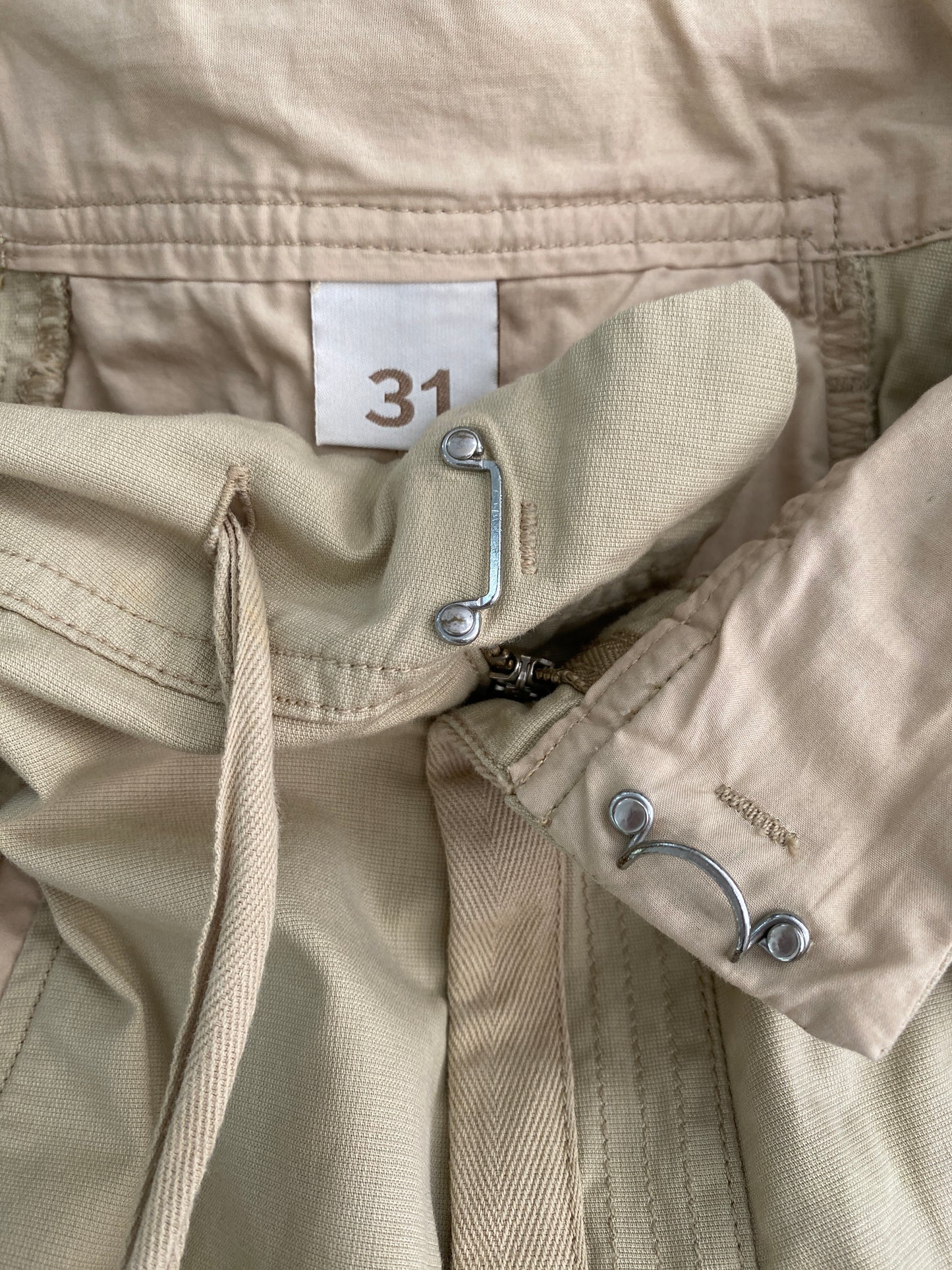 MARITHÉ FRANÇOIS GIRBAUD cargo beige trousers (XL)