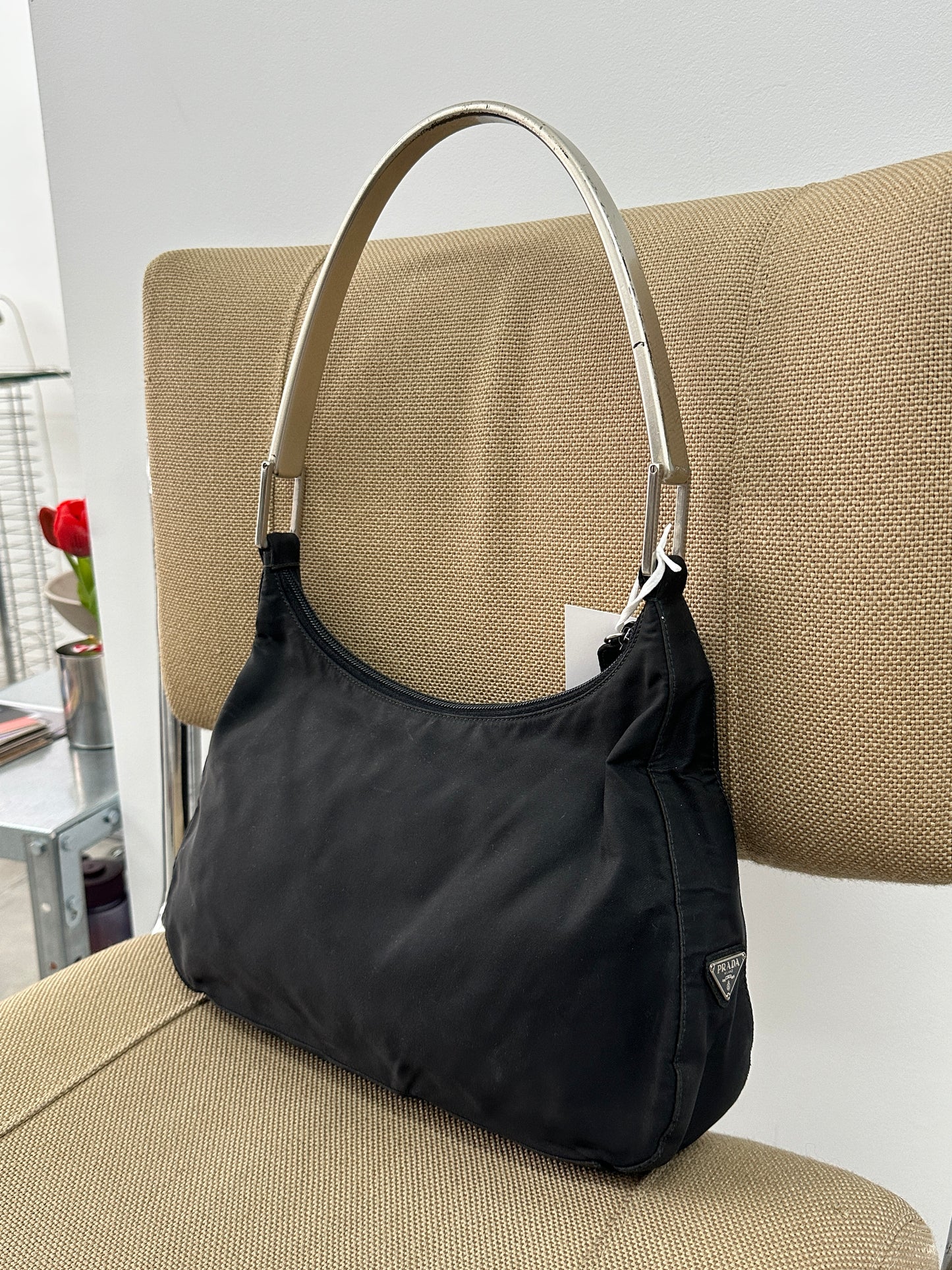 PRADA bag w/metal handle