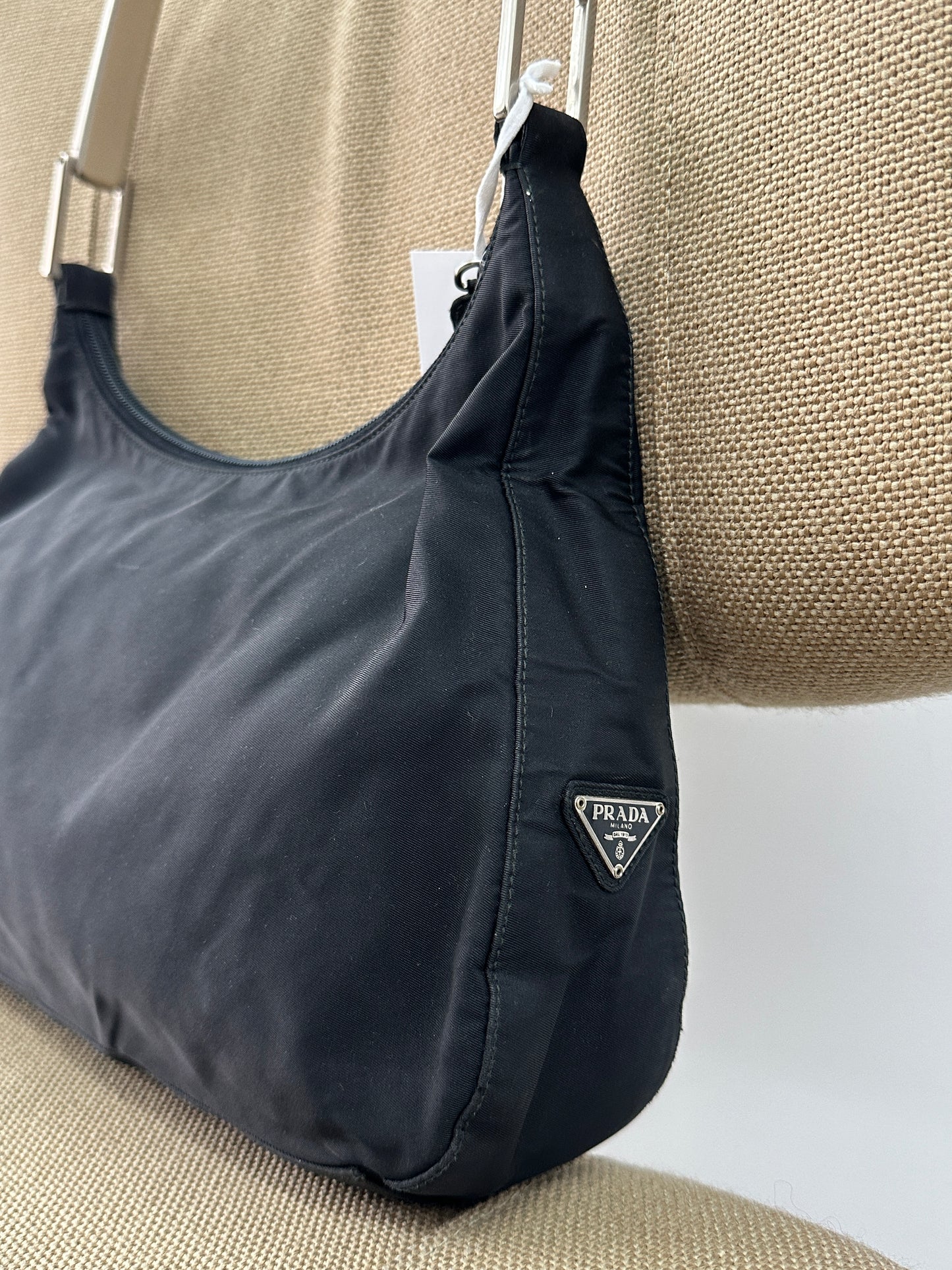 PRADA bag w/metal handle