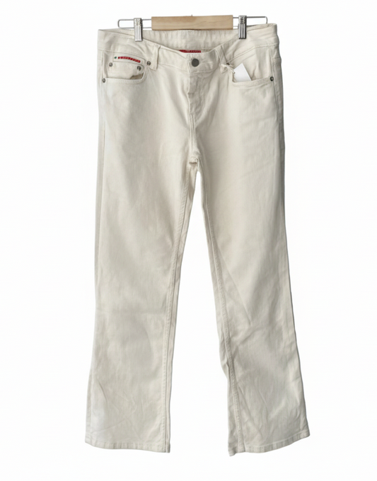 PRADA luna rossa white jeans (L)