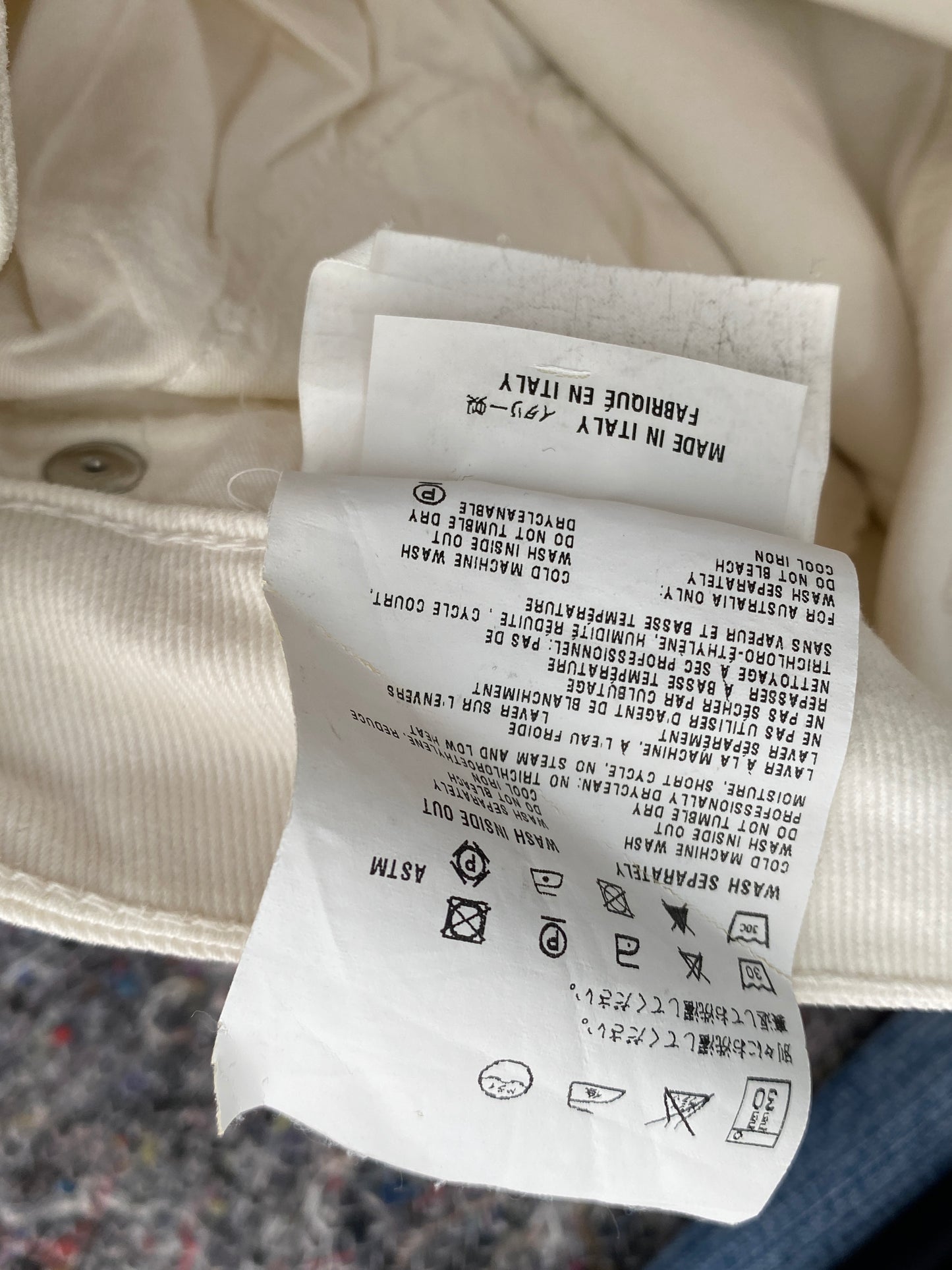 PRADA luna rossa white jeans (L)