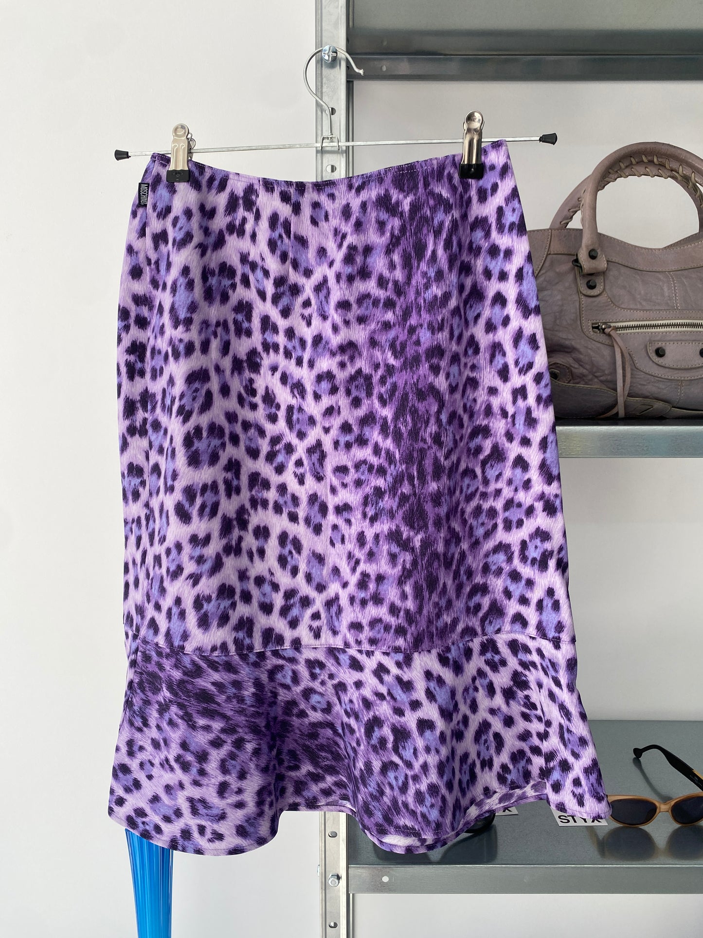 MOSCHINO leopard print skirt (L)