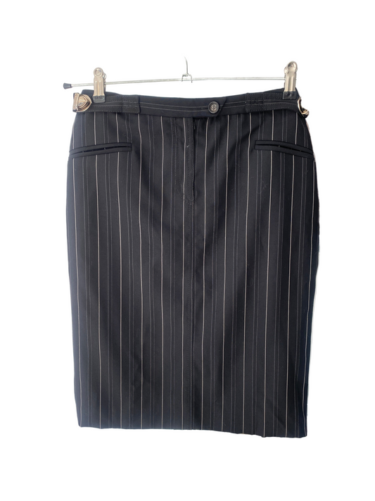 VERSACE pinstripe office skirt (S)