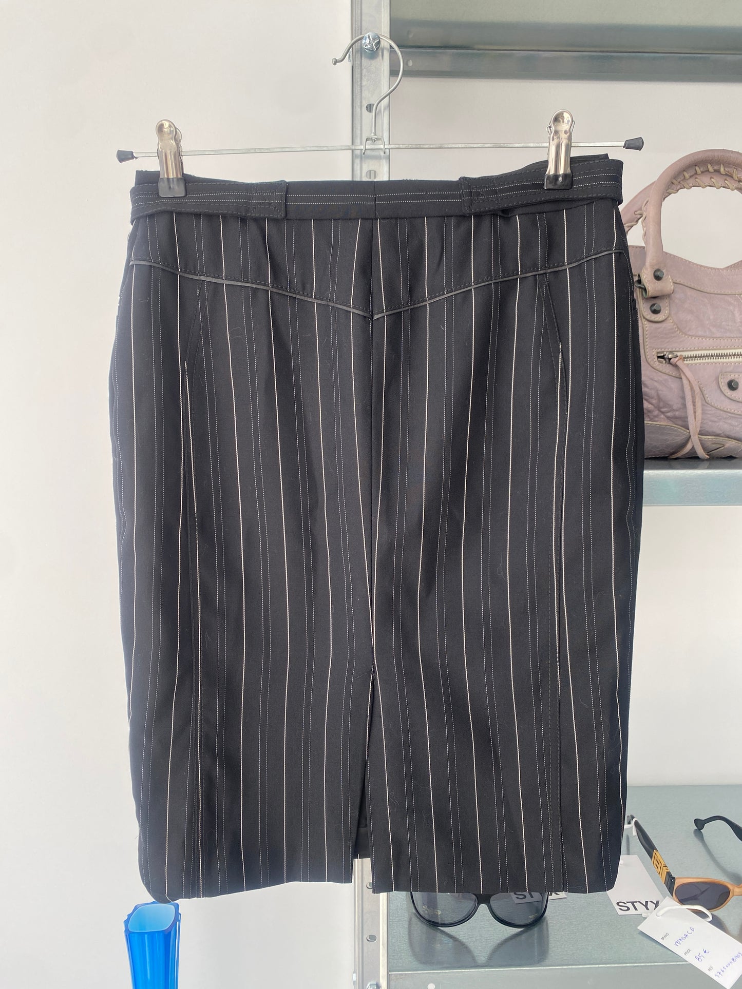 VERSACE pinstripe office skirt (S)