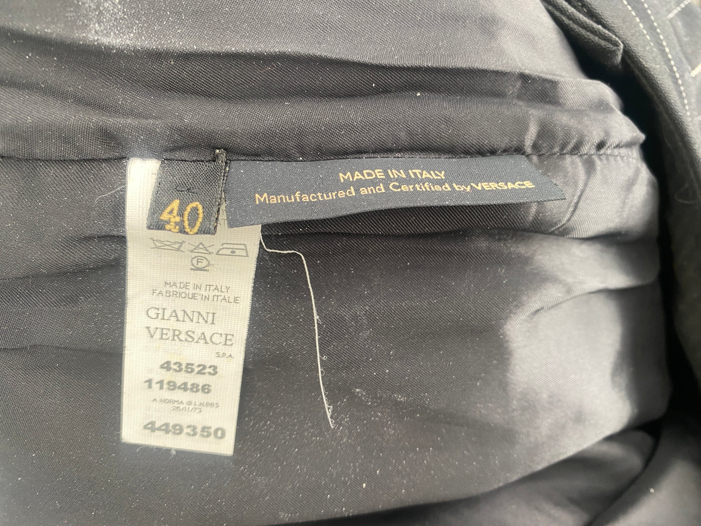 VERSACE pinstripe office skirt (S)
