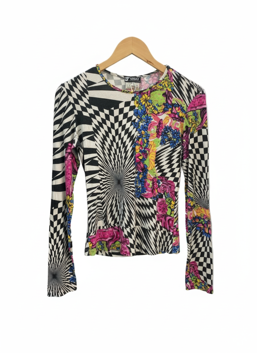 VERSACE optical illusion long sleeve (M)