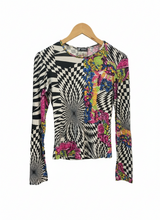 VERSACE optical illusion long sleeve (M)