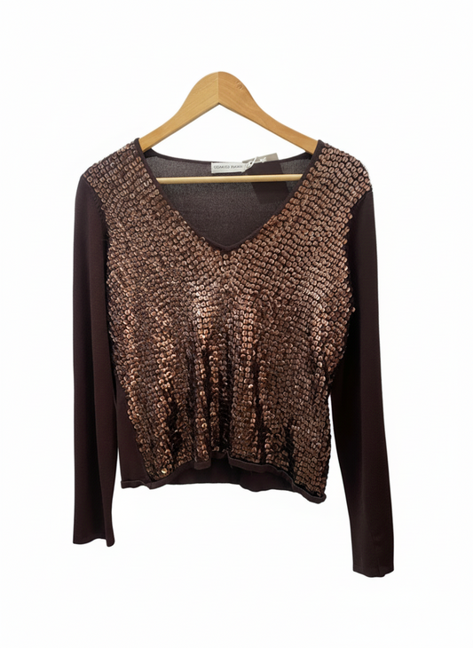 GERARD DAREL sequin copper long sleeve (M)