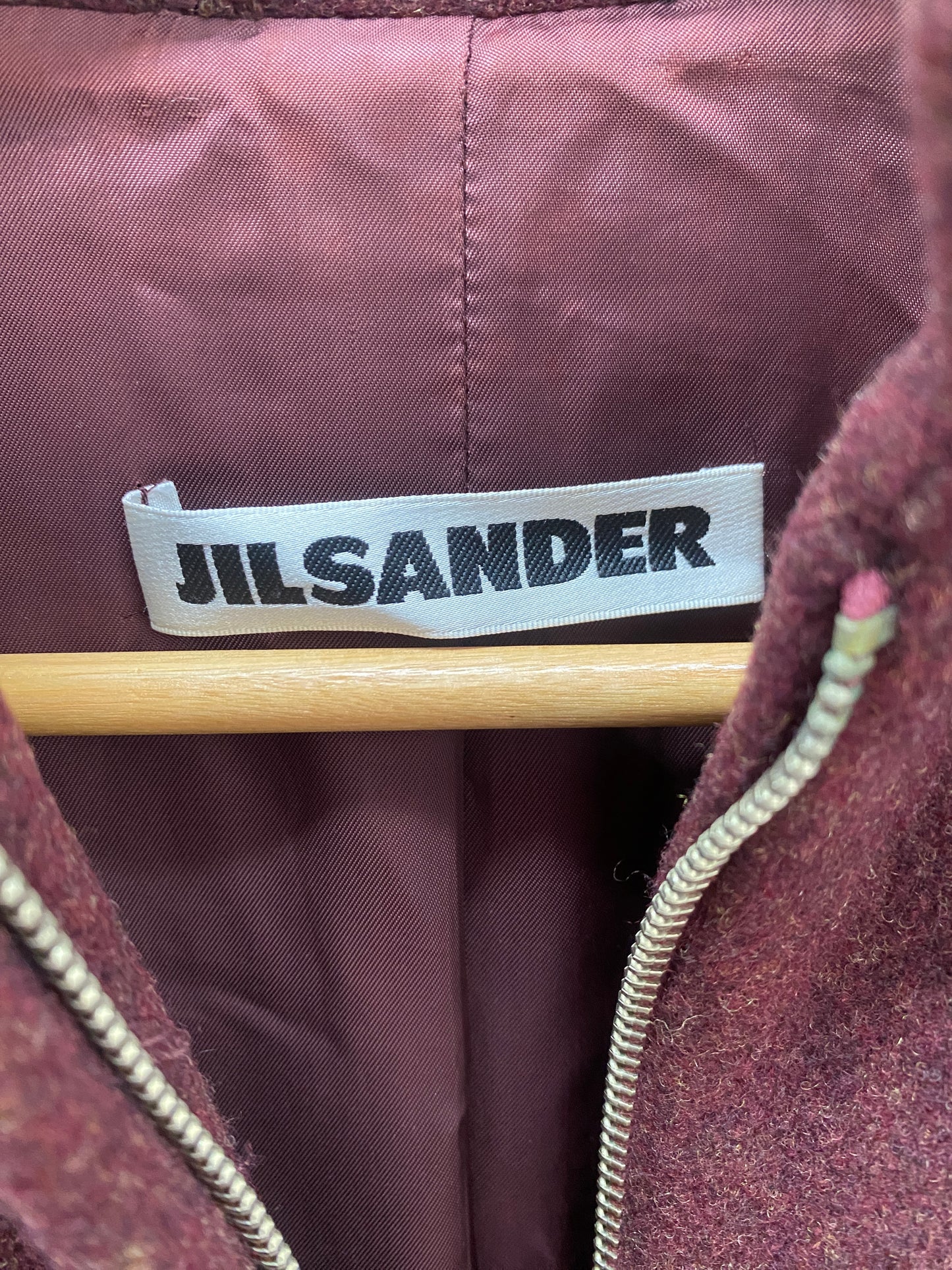 JIL SANDER red wool coat (M)