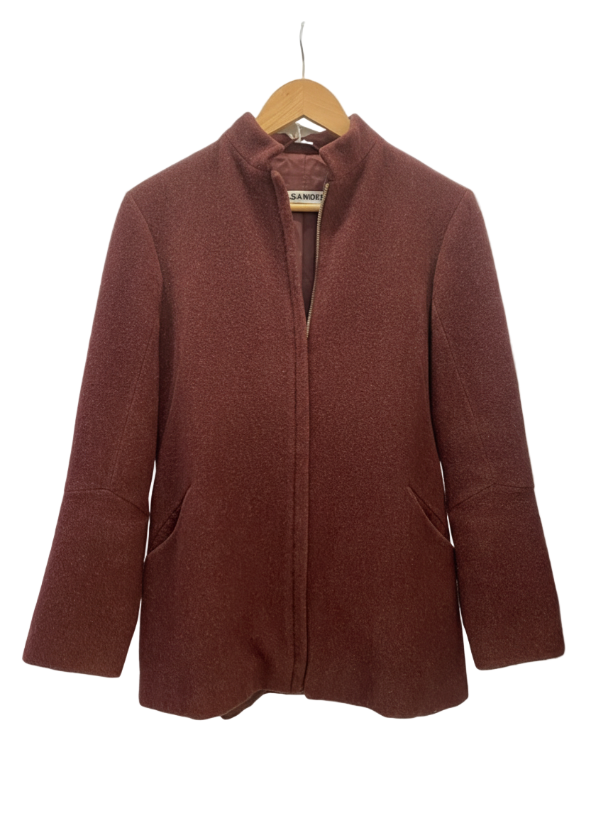 JIL SANDER red wool coat (M)