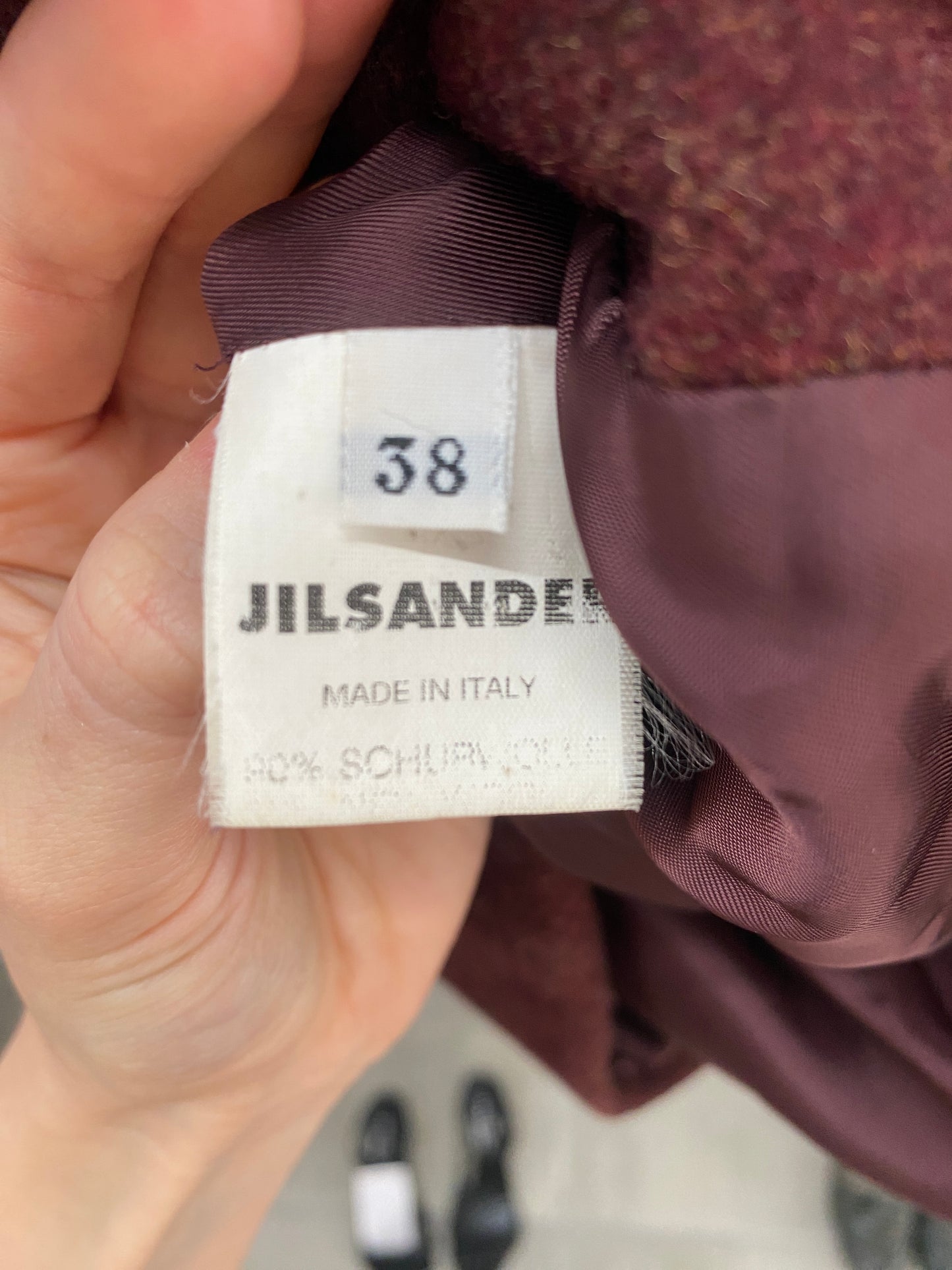 JIL SANDER red wool coat (M)