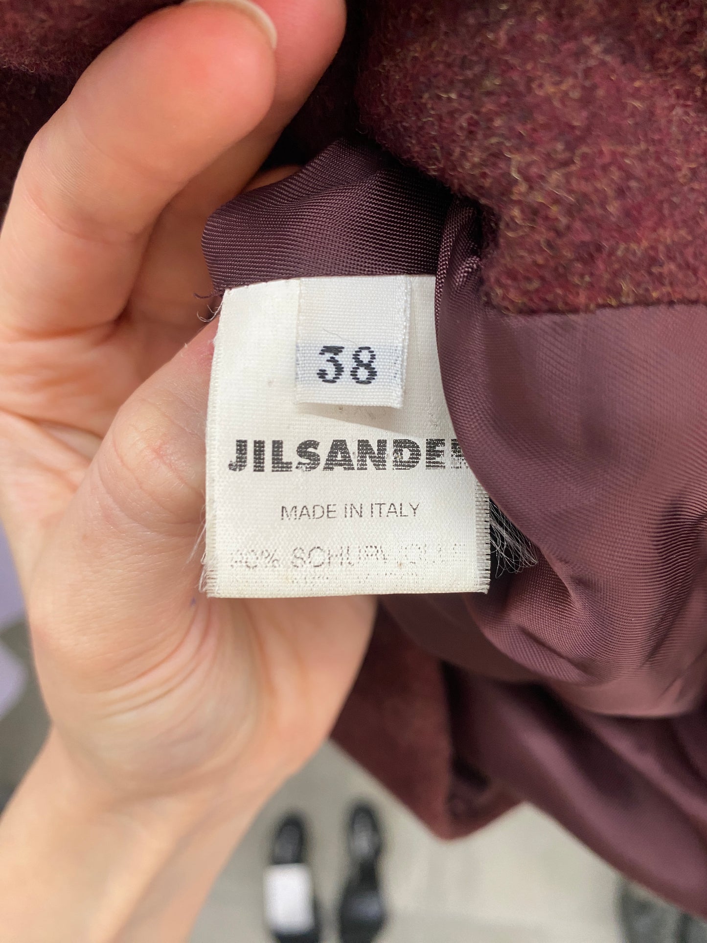 JIL SANDER red wool coat (M)