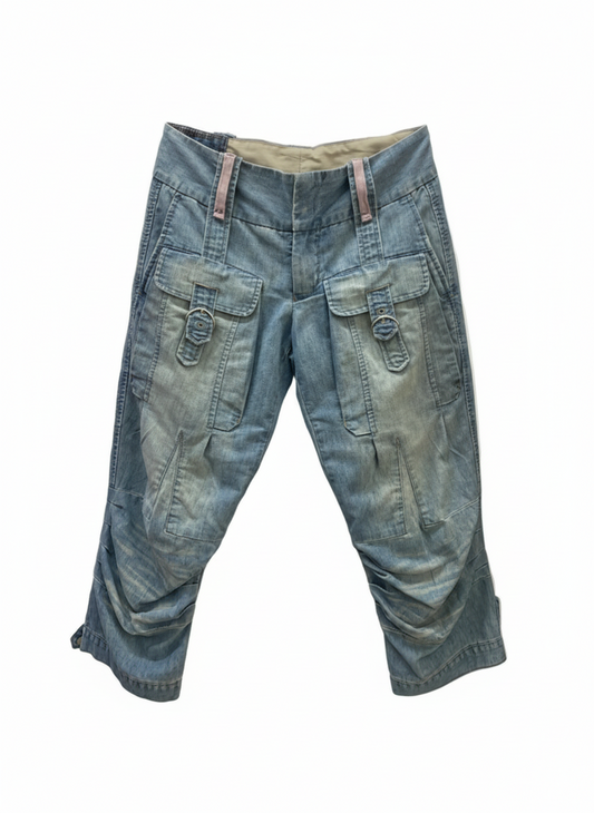 MARITHÉ FRANÇOIS GIRBAUD denim bermudas (S)
