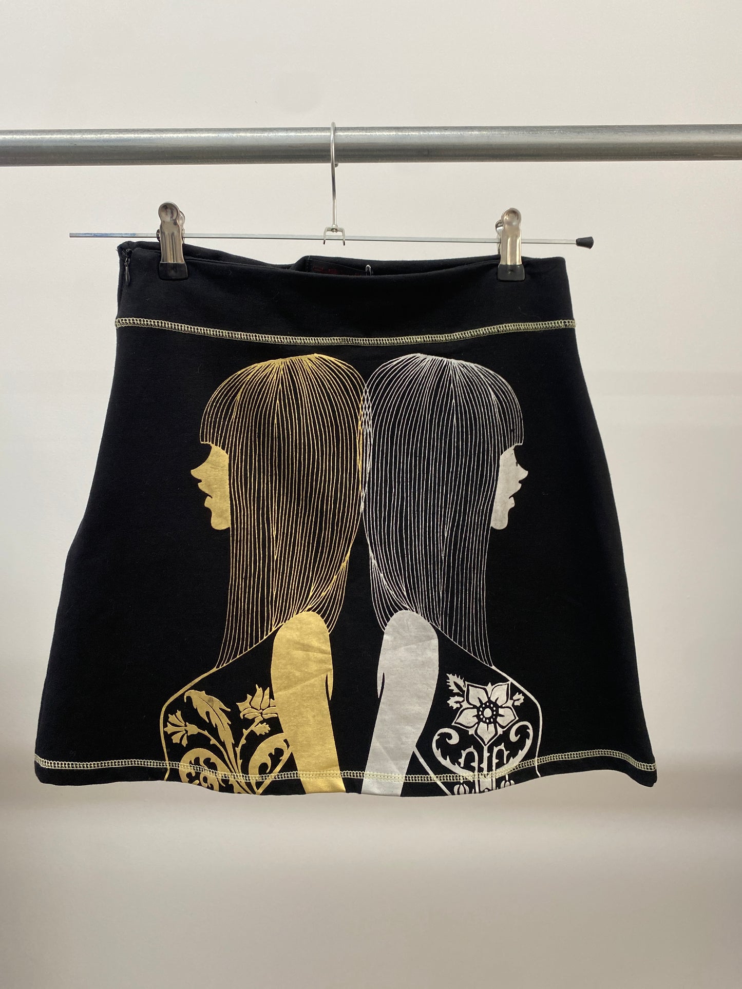 CUSTO BARCELONA illustration print skirt (S)
