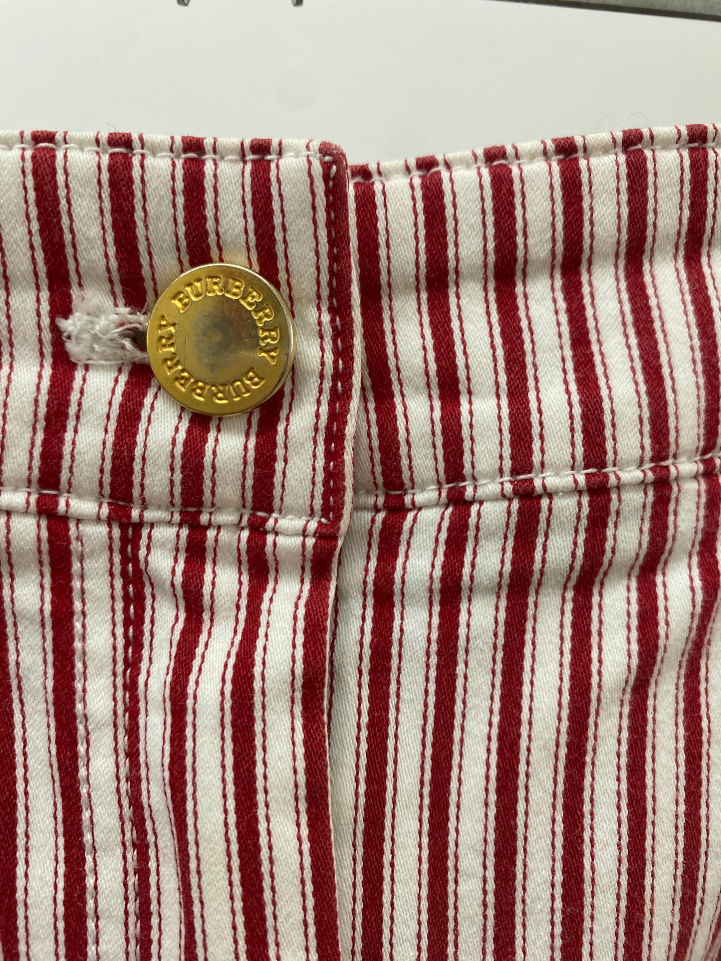 BURBERRY striped mini skirt (M)