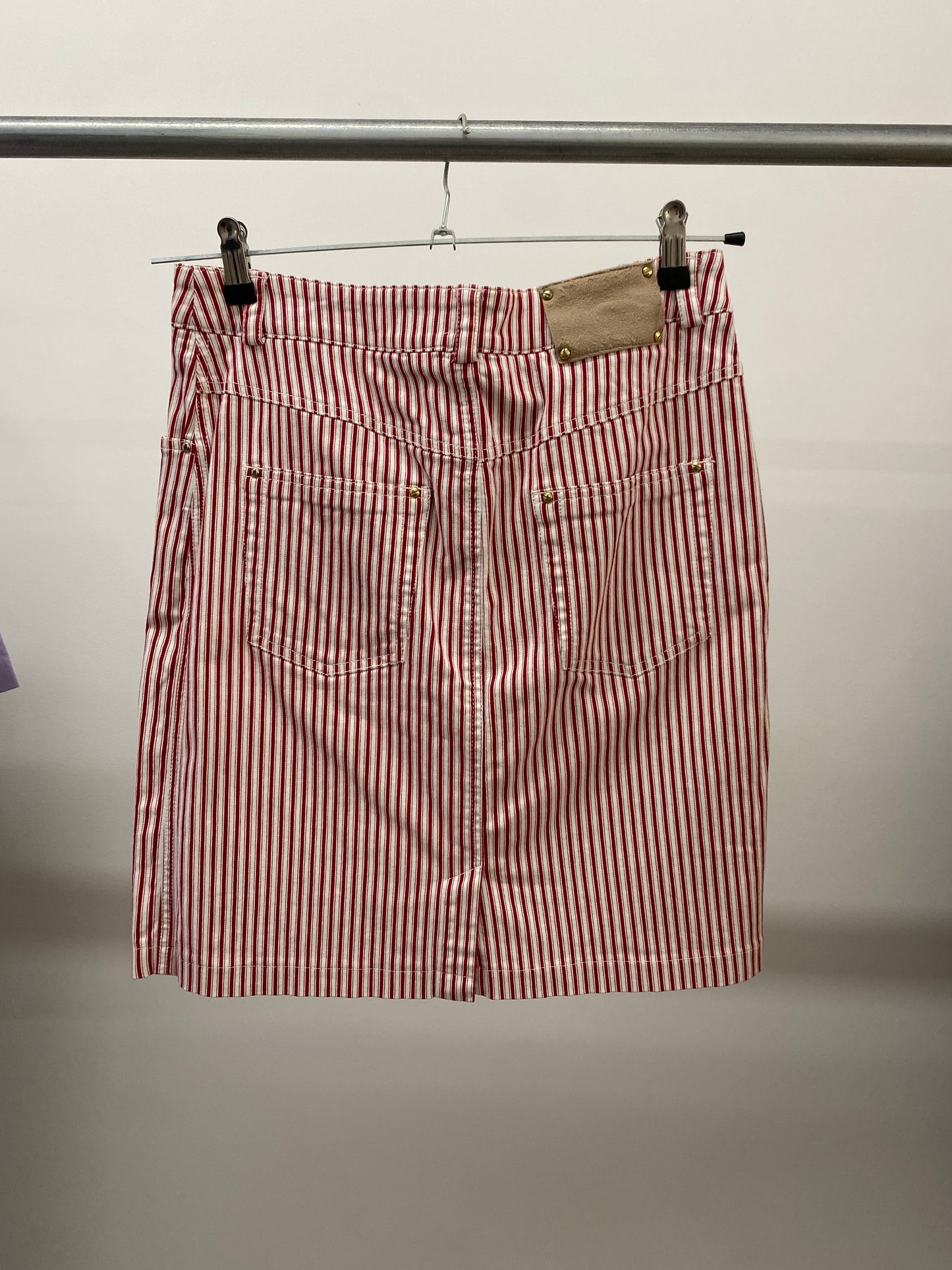 BURBERRY striped mini skirt (M)
