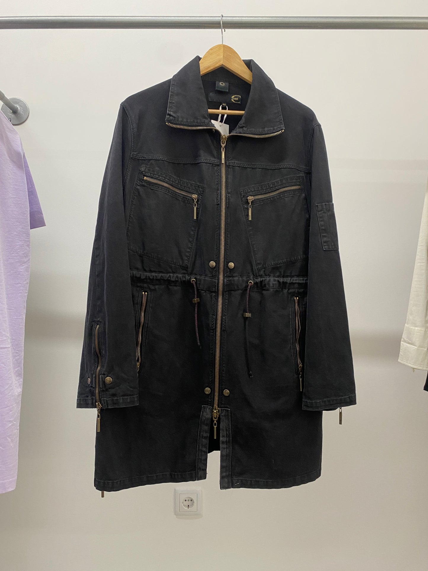 ROBERTO CAVALLI zipper black jacket (M)