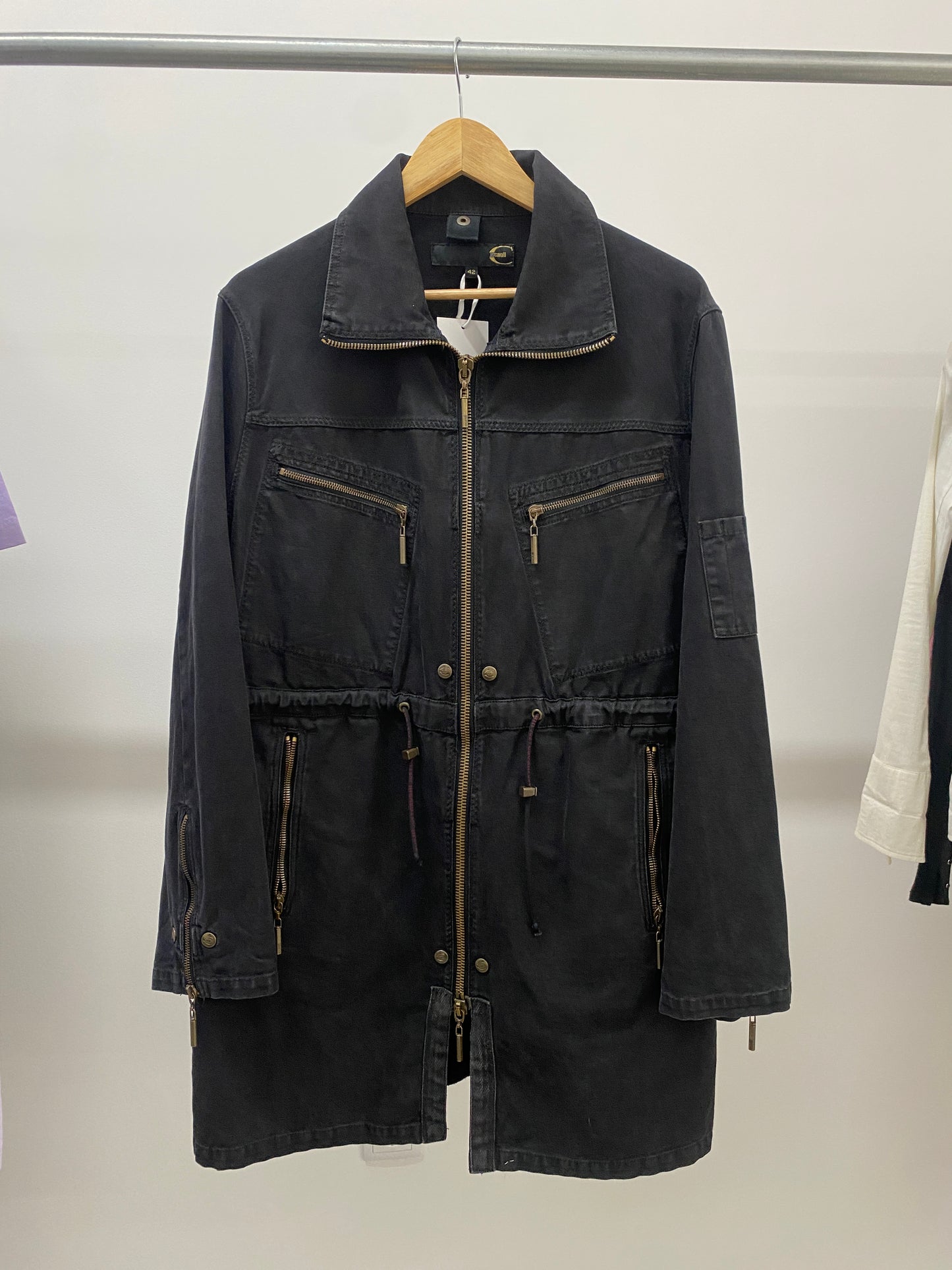 ROBERTO CAVALLI zipper black jacket (M)