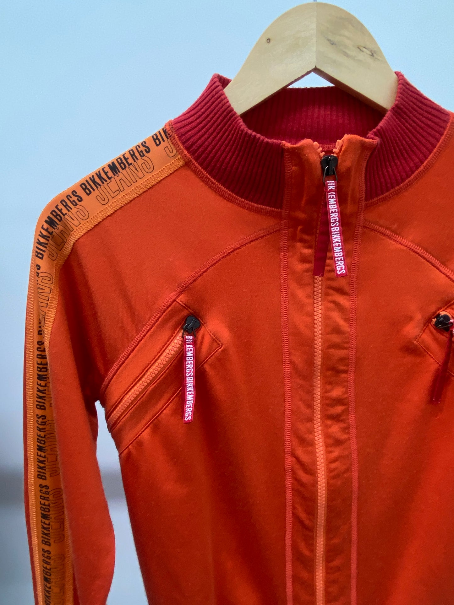 BIKKEMBERGS orange track jacket (S)
