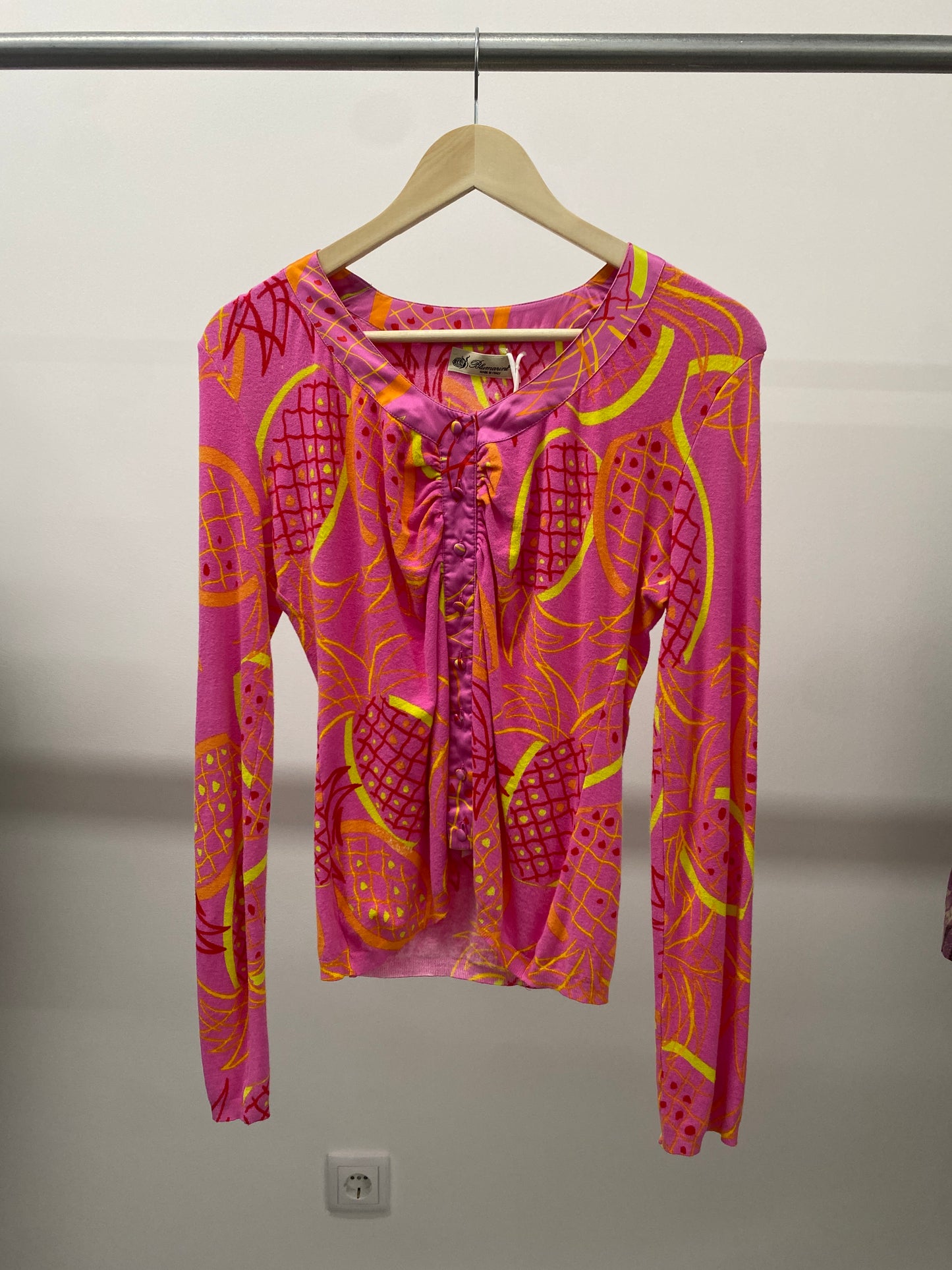 BLUMARINE pink abstract pattern long sleeve (L)