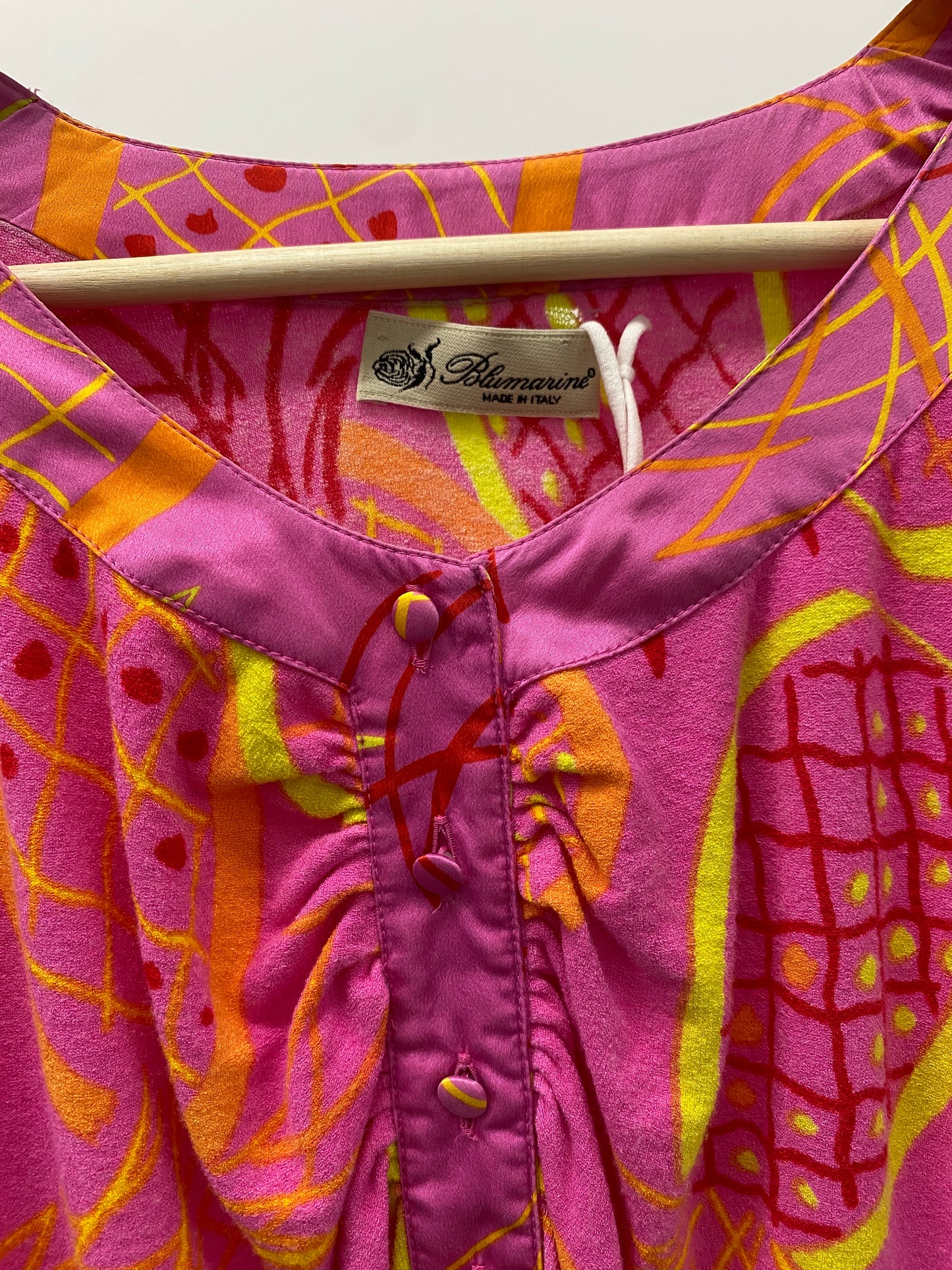 BLUMARINE pink abstract pattern long sleeve (L)