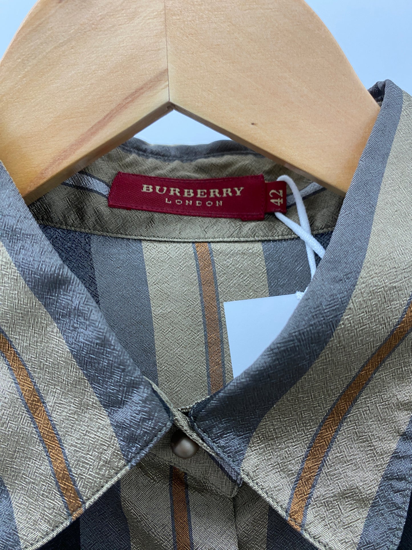 BURBERRY silk striped shirt (M)
