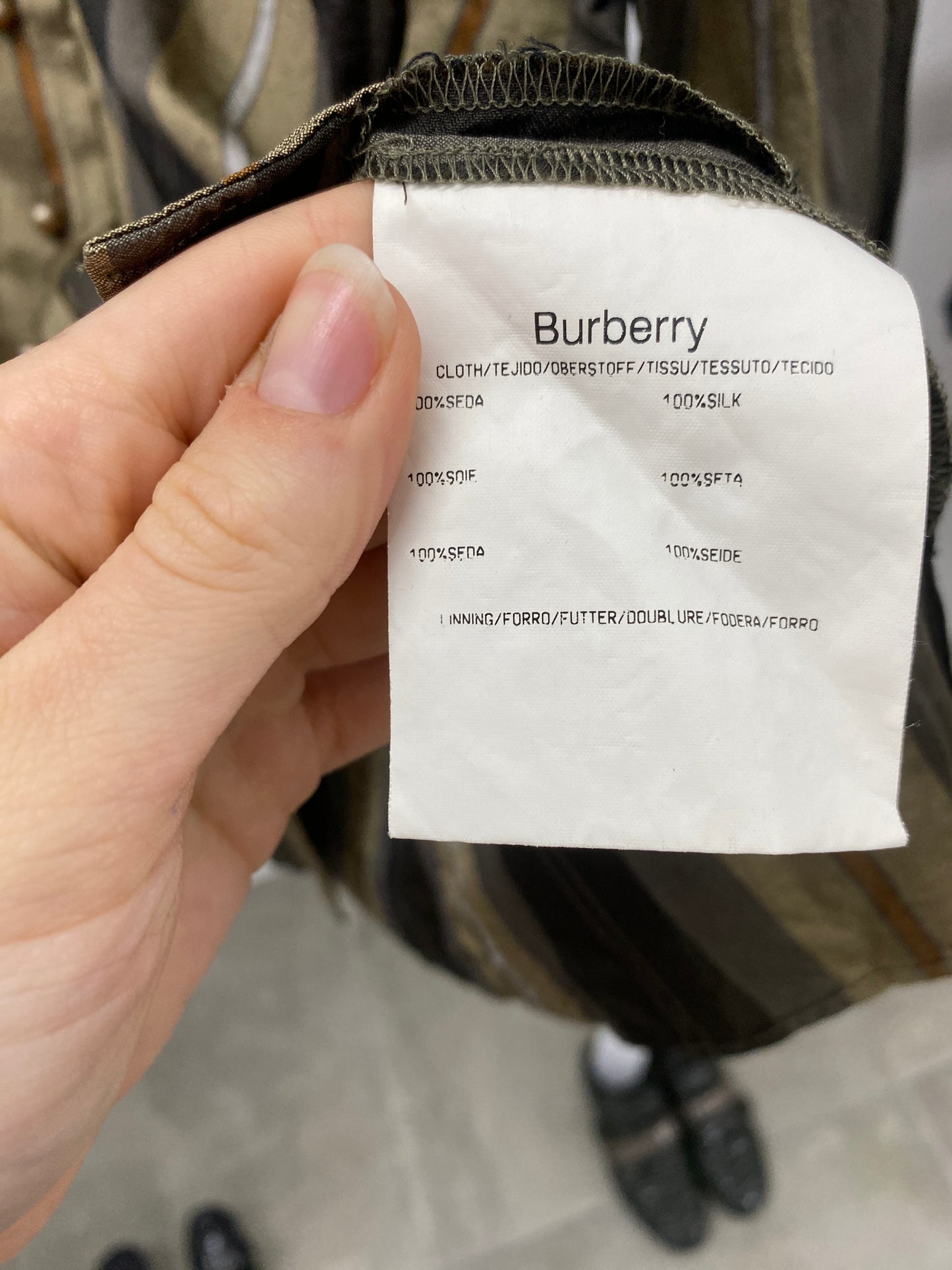 BURBERRY silk striped shirt (M)