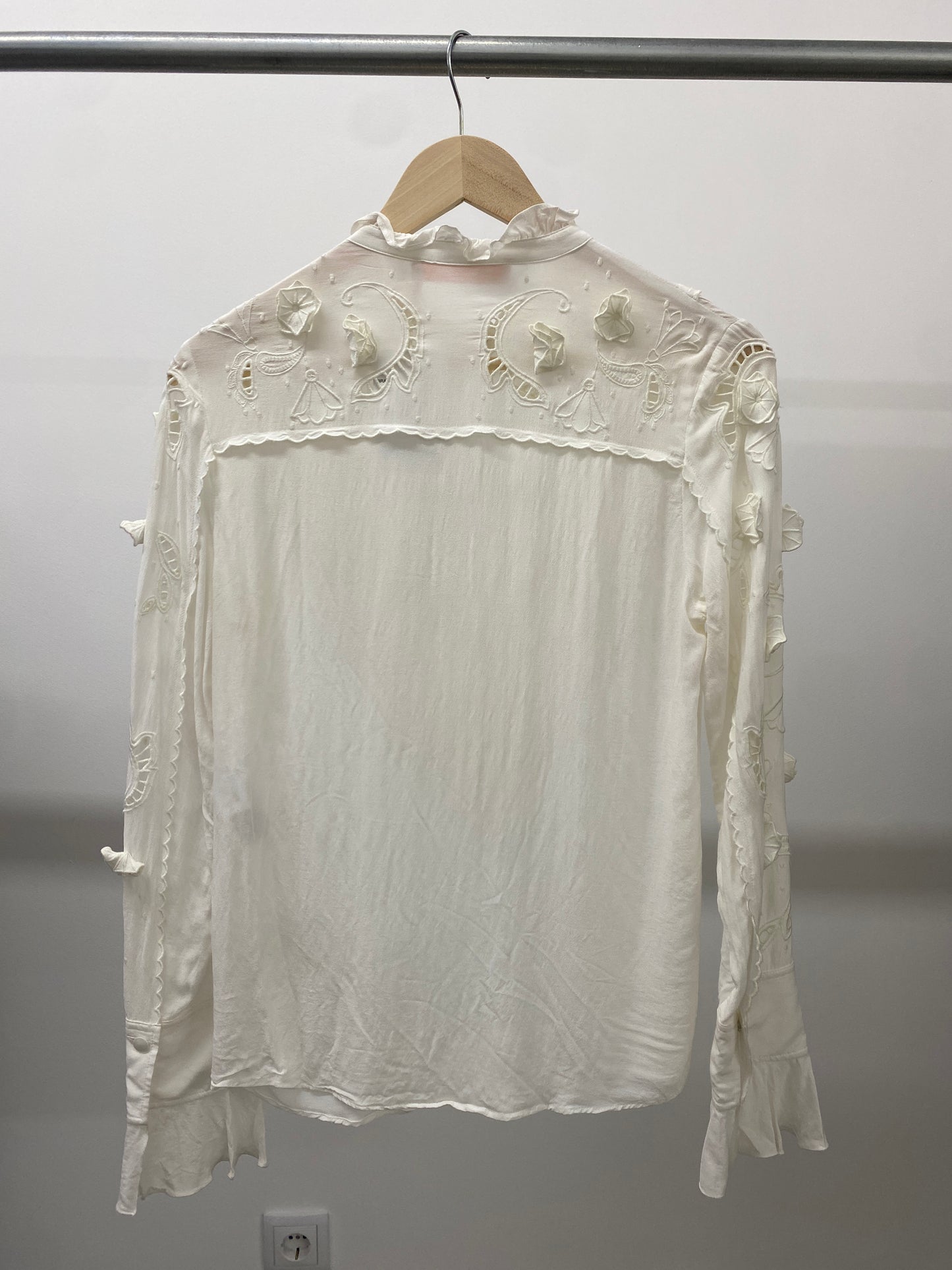 CHLOÉ white boho blouse (M)