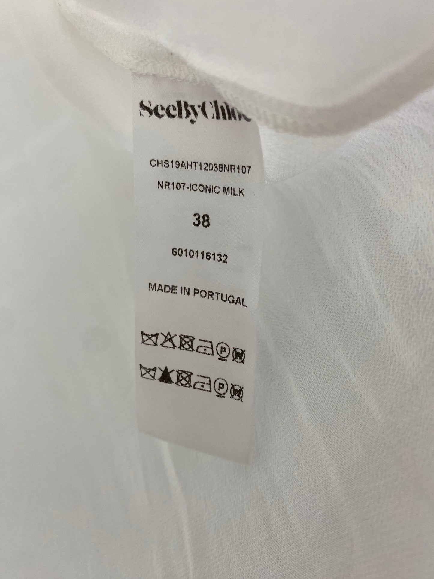 CHLOÉ white boho blouse (M)