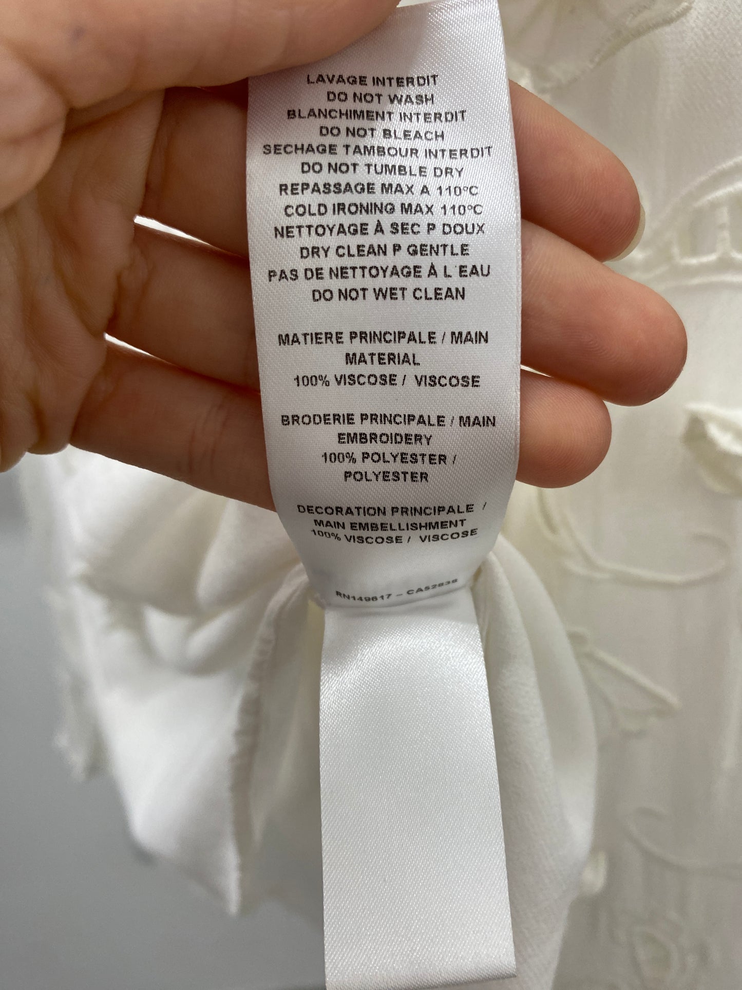 CHLOÉ white boho blouse (M)