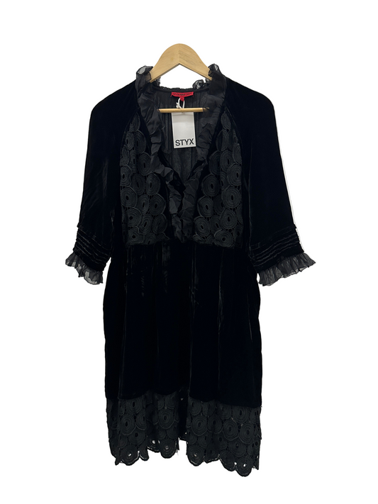 VIVIENNE TAM black lacy tunic dress (S)
