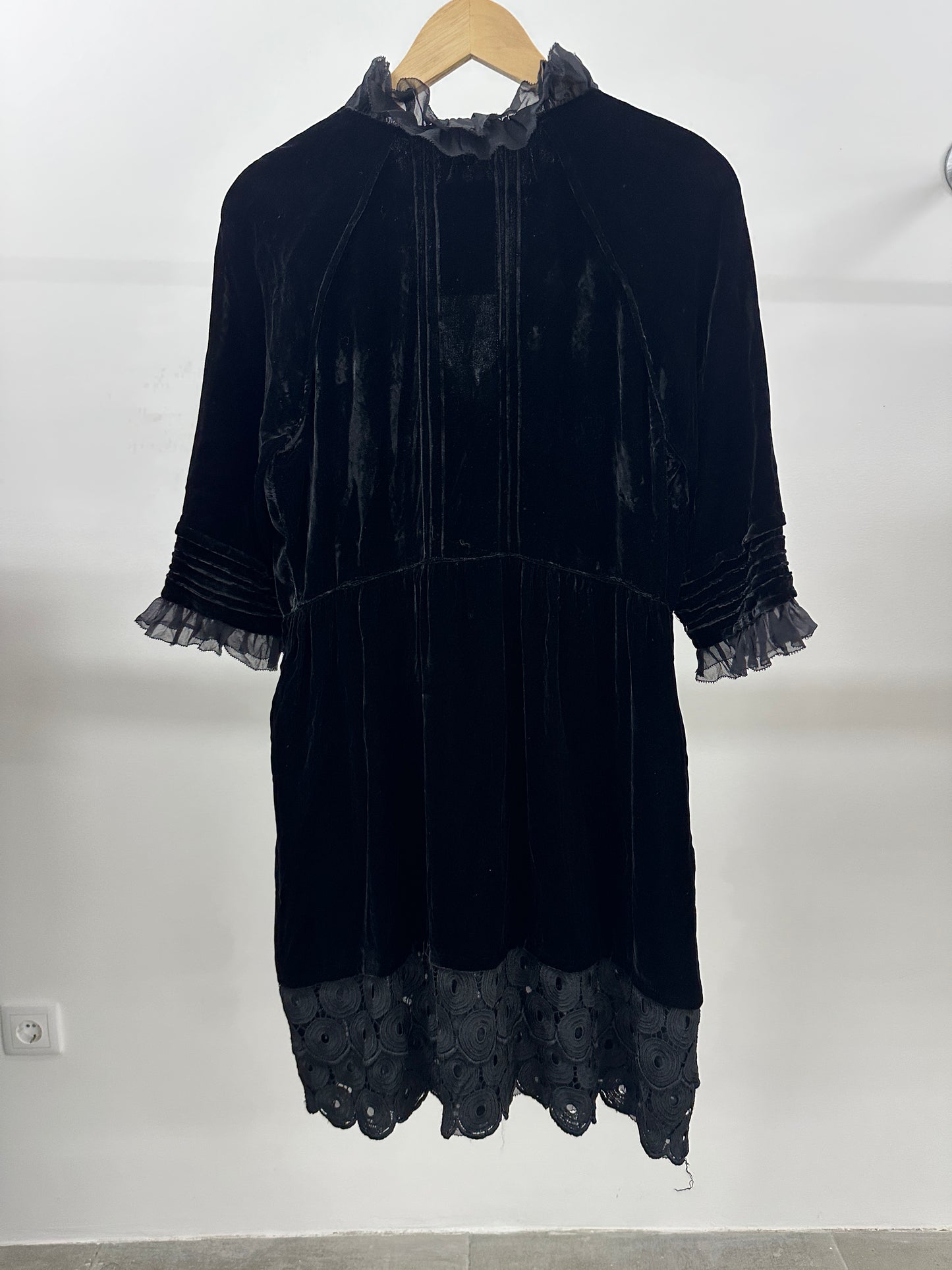 VIVIENNE TAM black lacy tunic dress (S)