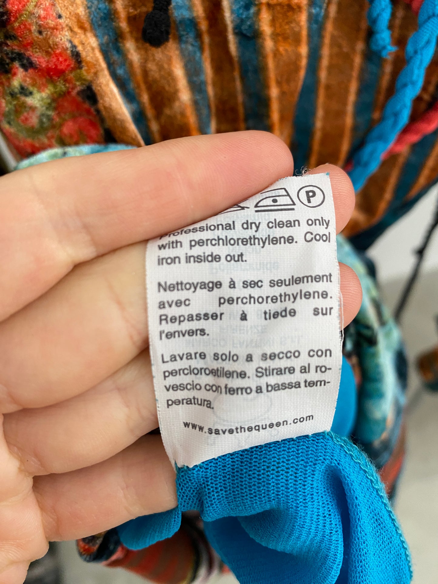 SAVE THE QUEEN patchwork multicolor dress (S)