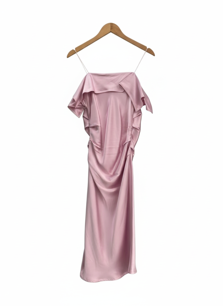 HELMUT LANG front drape dress (S)