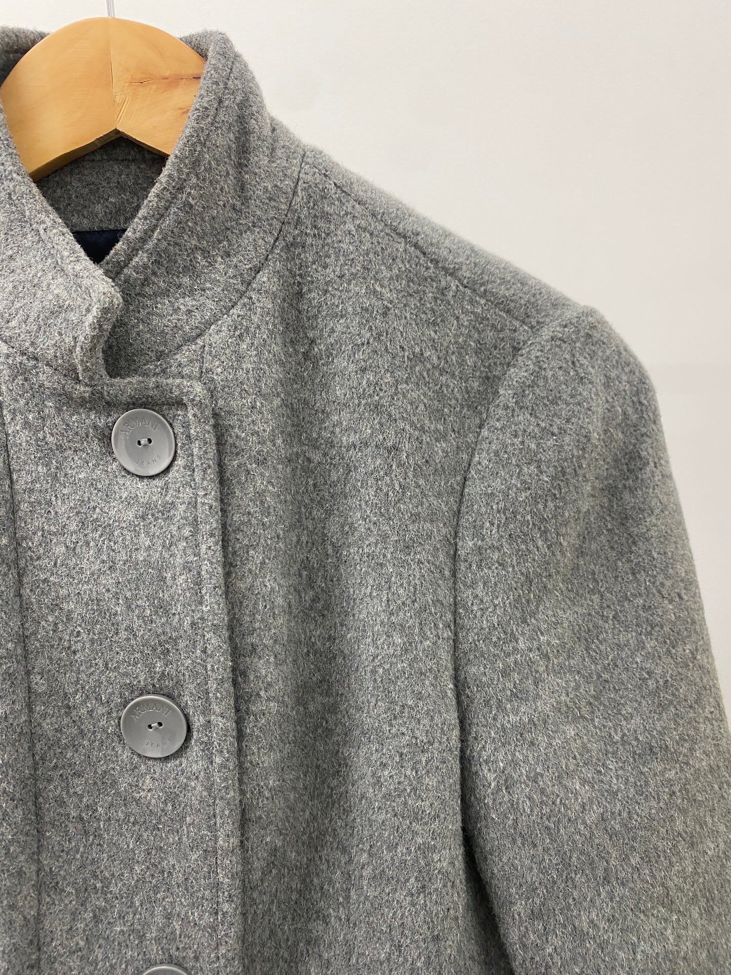 ARMANI grey wool coat (S)