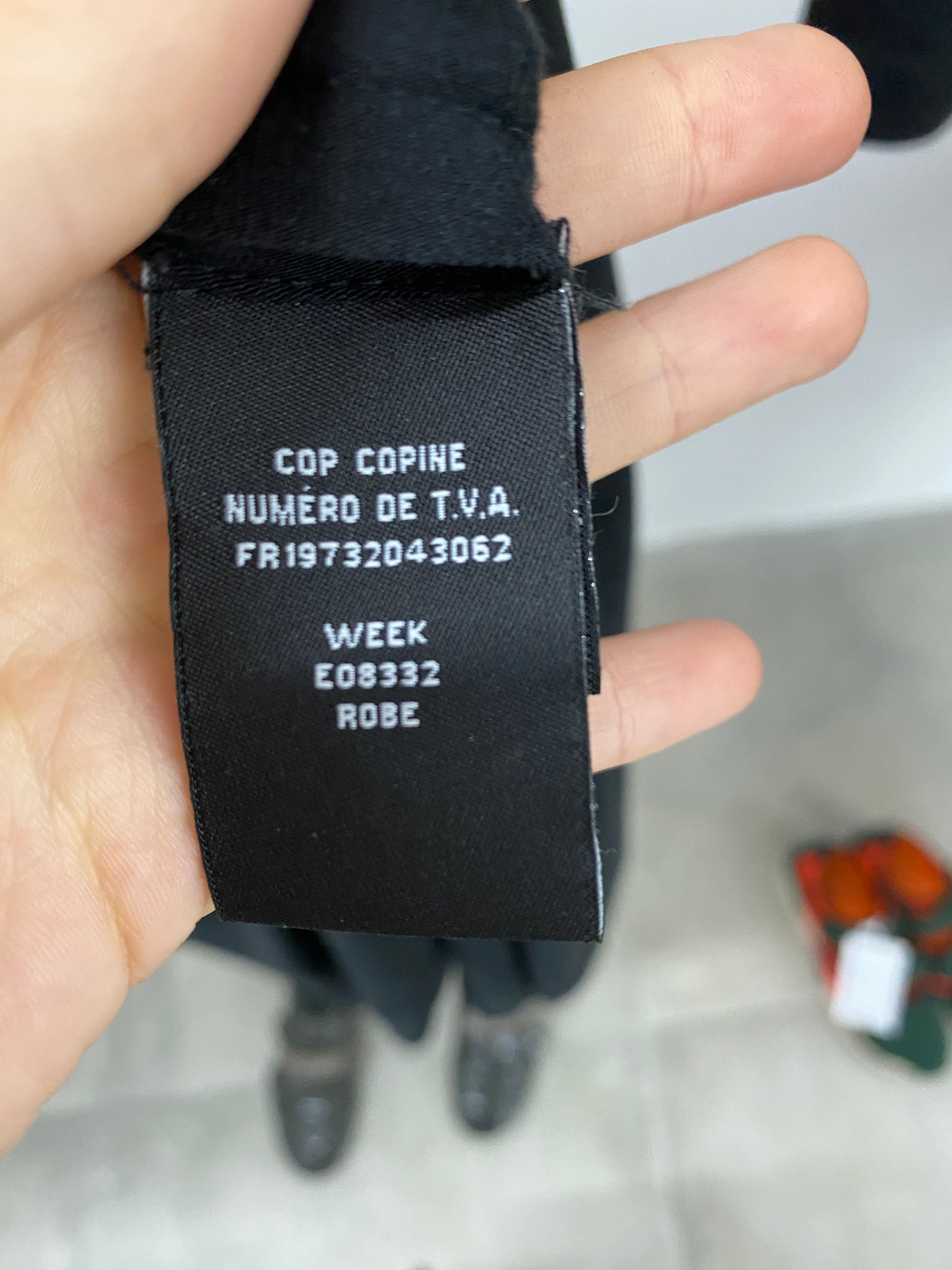 COP COPINE black draped dress (M)