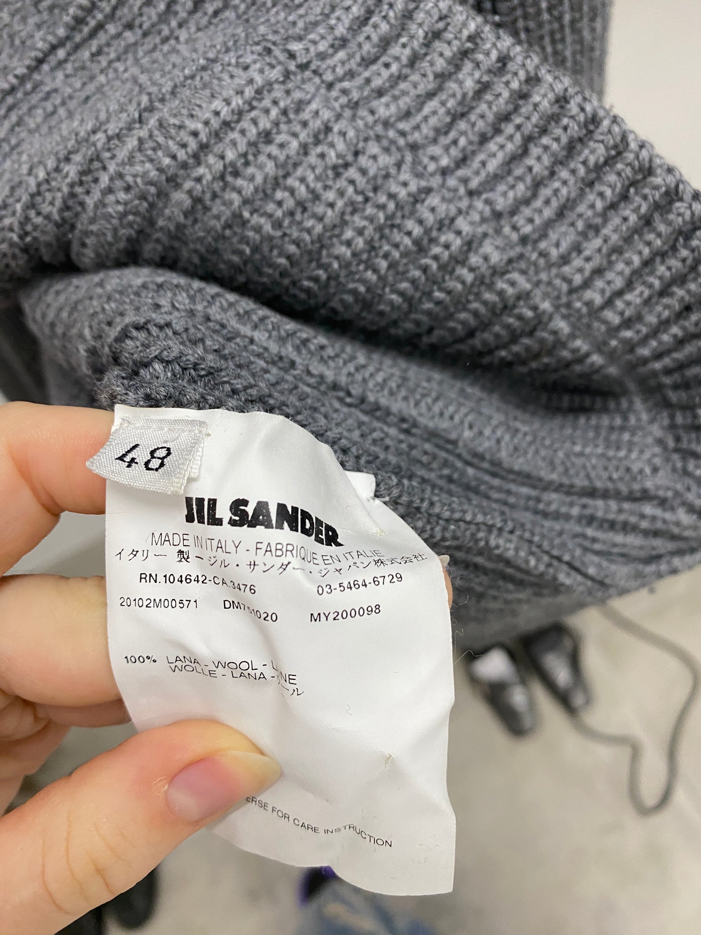 JIL SANDER wool cardigan (XL)