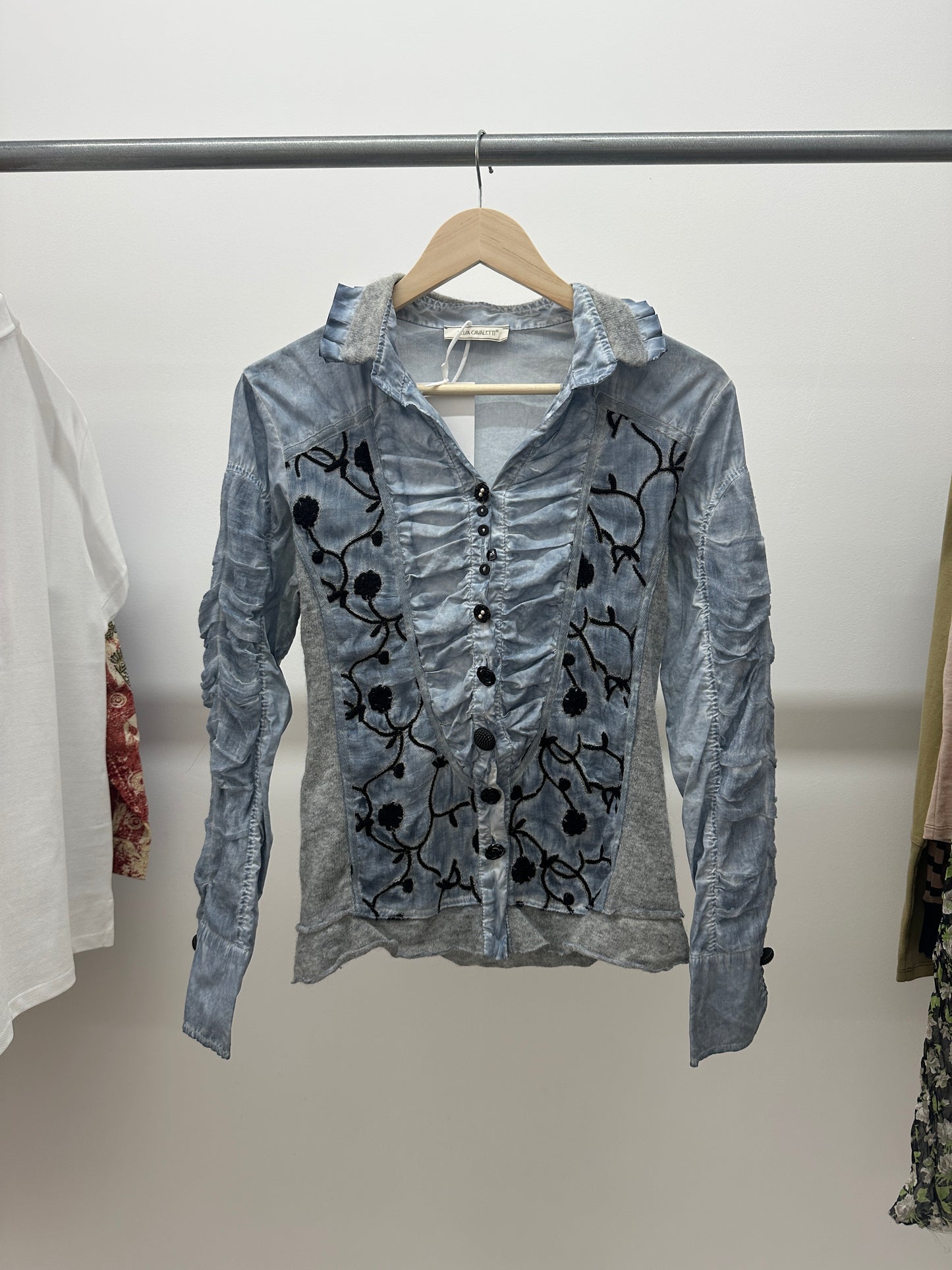 ELISA CAVALETTI blue/gray shirt (S)