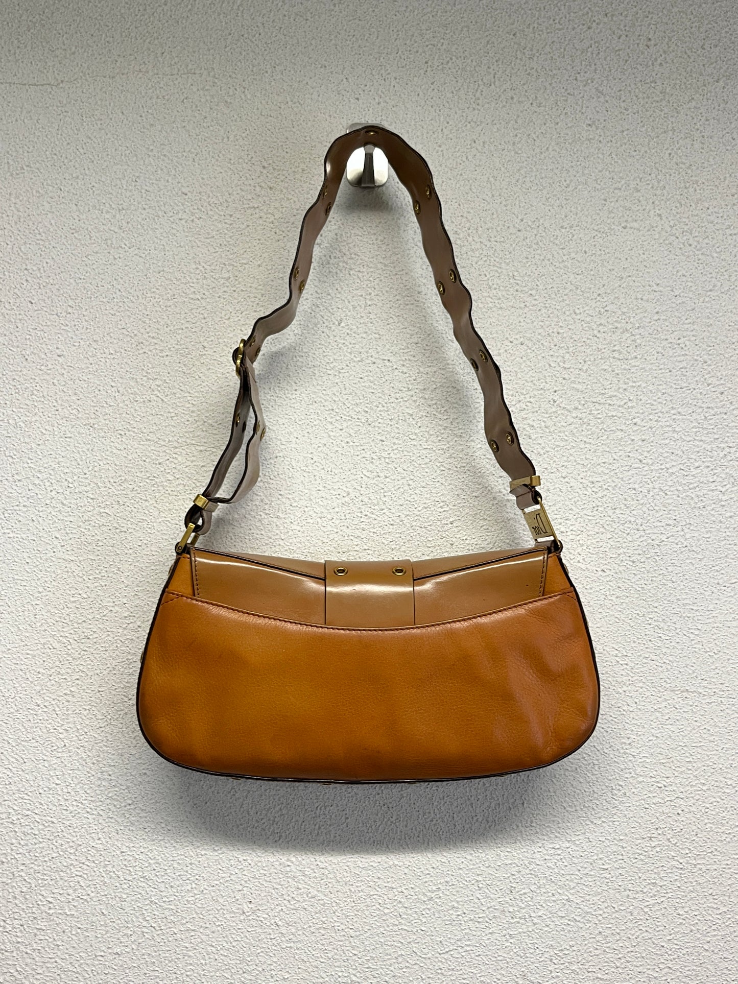 DIOR camel leather Columbus bag