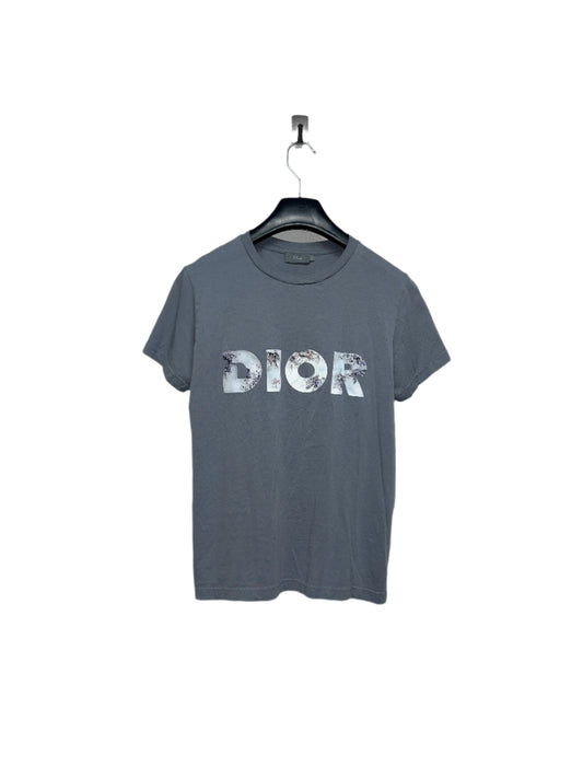 DIOR cotton logo grey tee (XS/S)