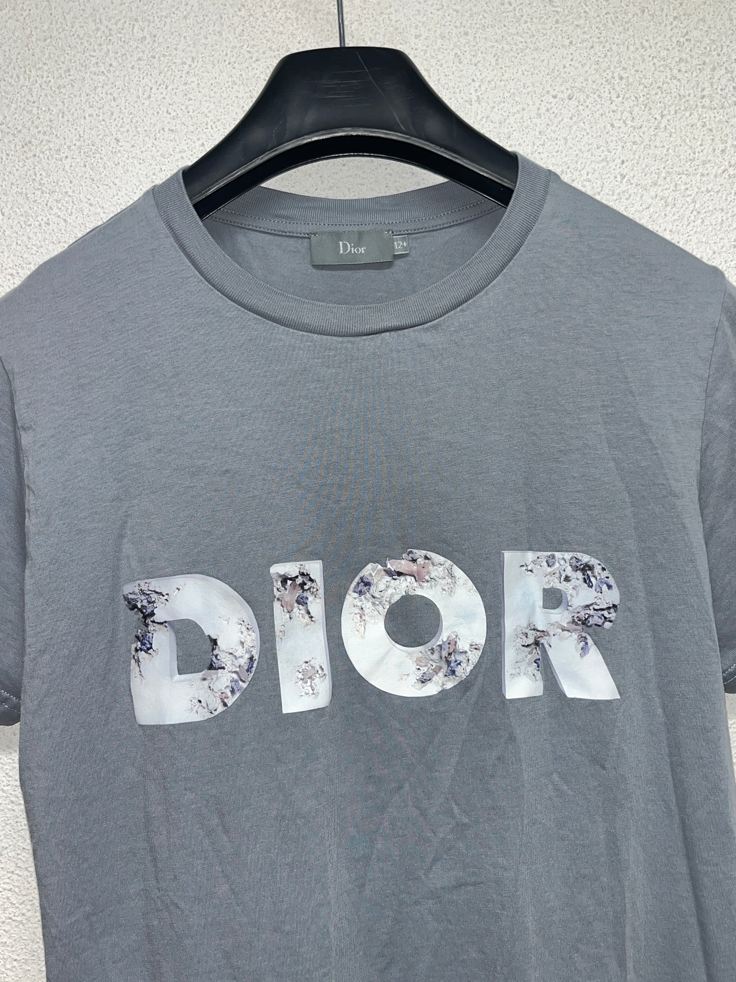 DIOR cotton logo grey tee (XS/S)
