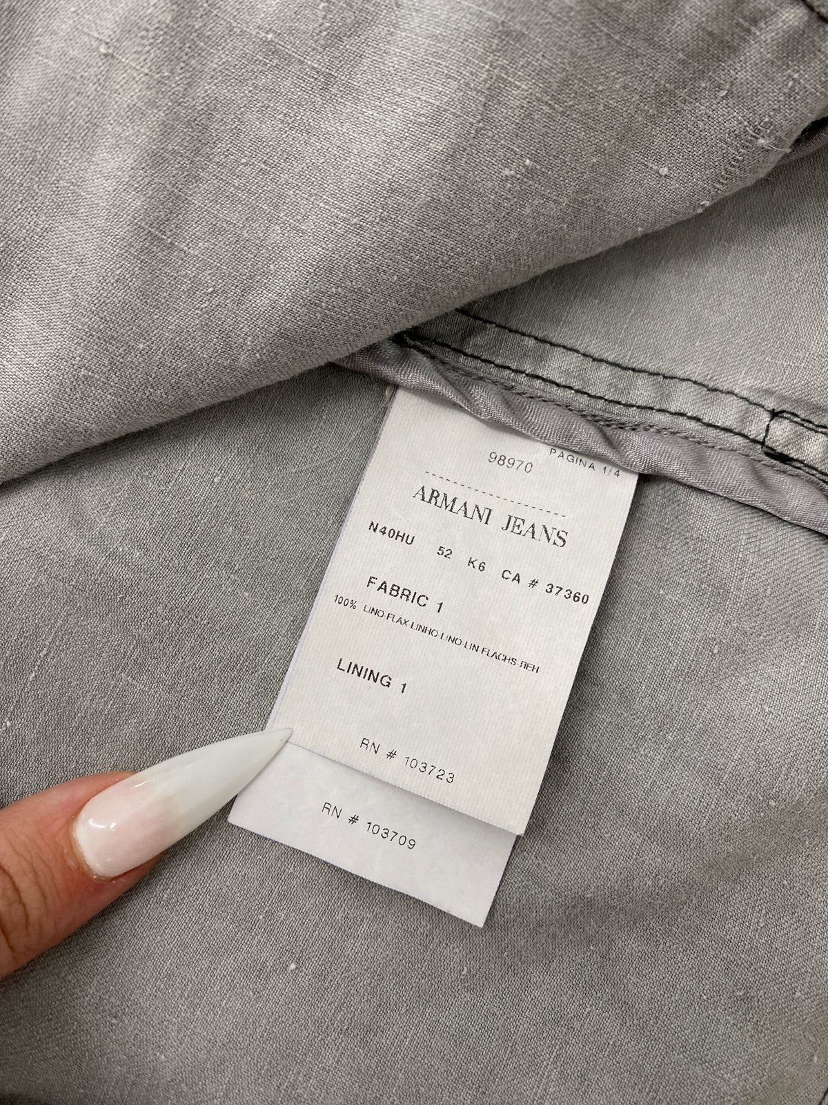 Armani Jeans grey linen jacket (L)