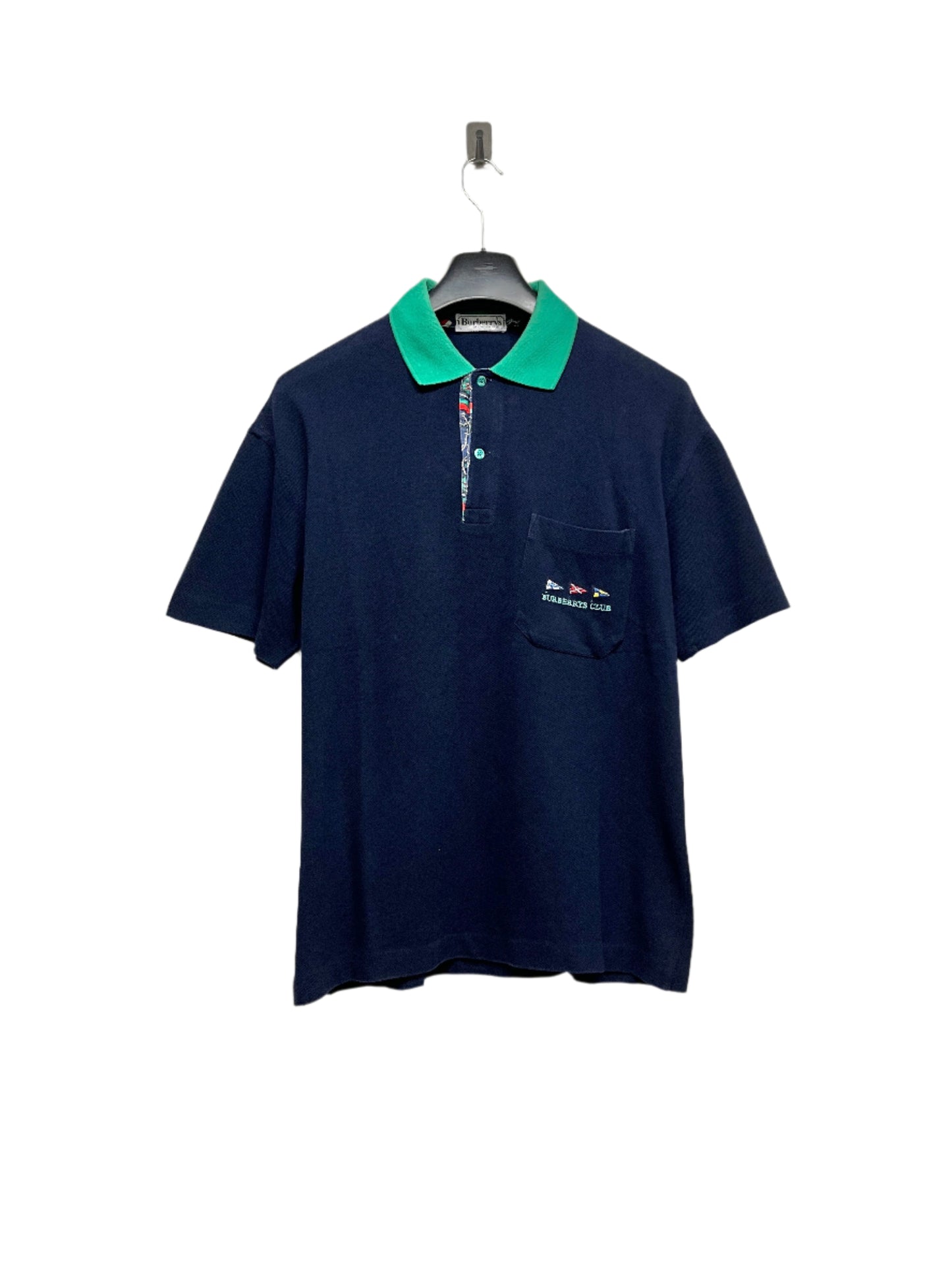 BURBERRY navy polo (M)
