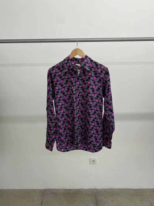 Agnès B. purple pattern shirt (M)