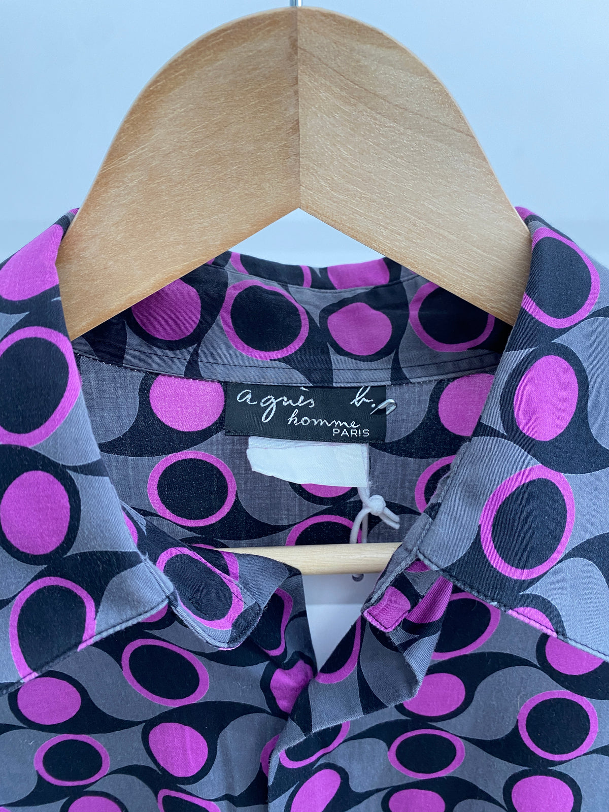 Agnès B. purple pattern shirt (M)