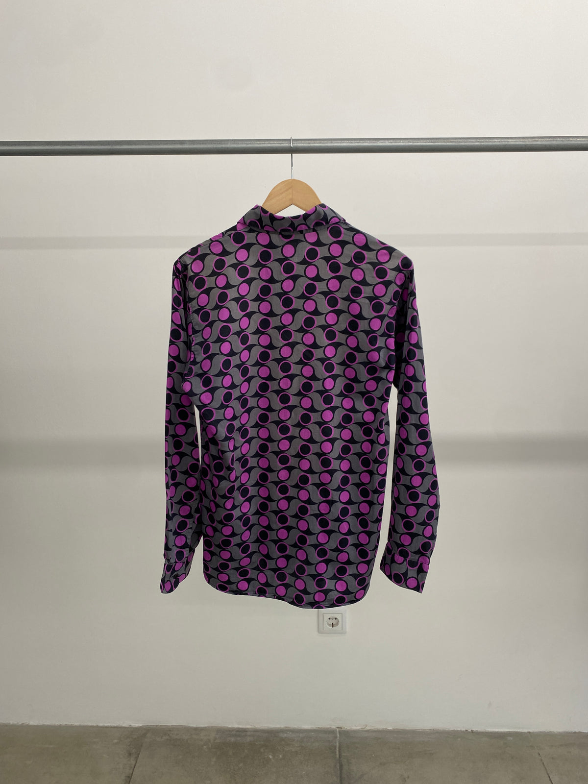 Agnès B. purple pattern shirt (M)