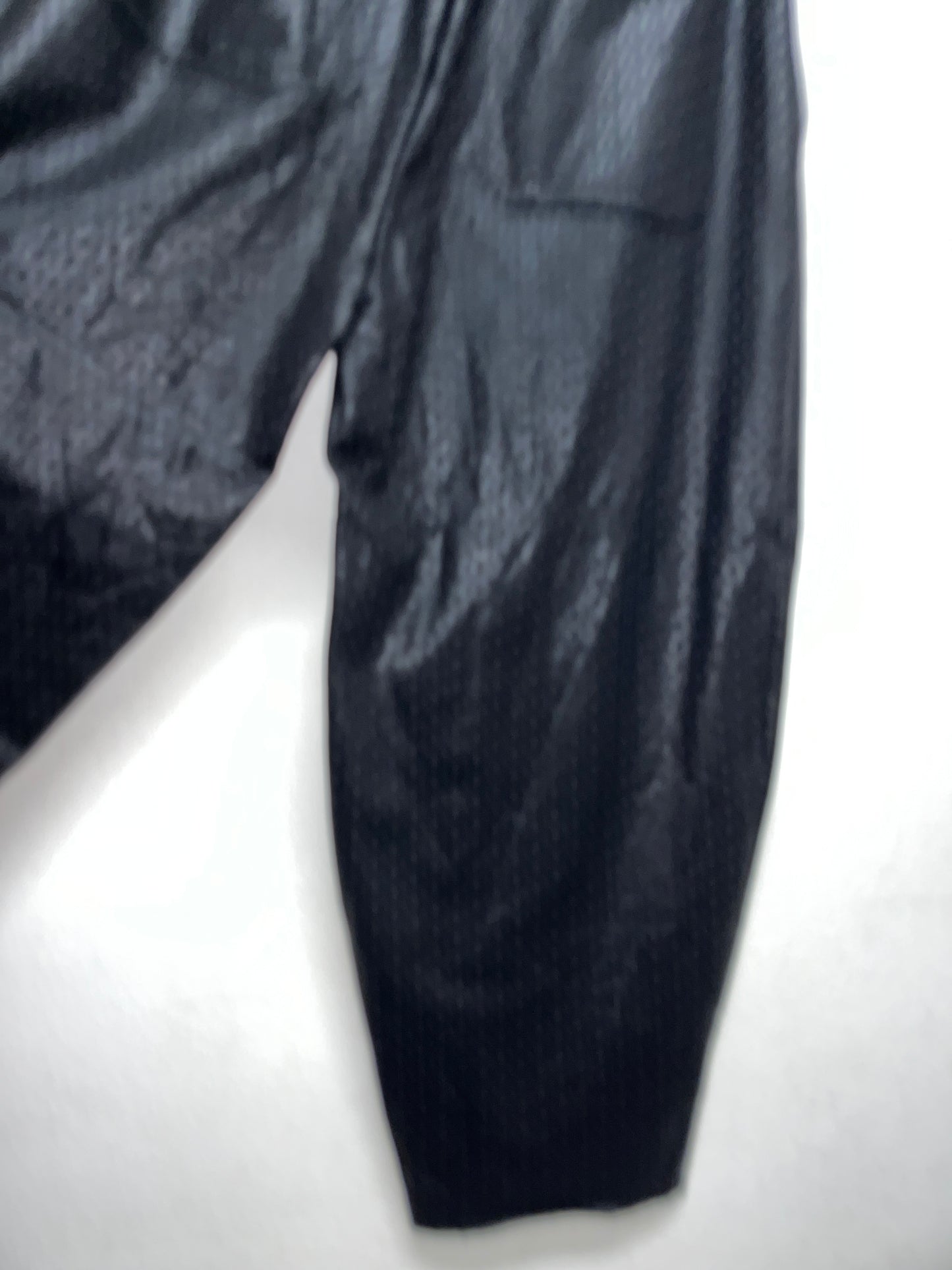 HELMUT LANG black shiny monogram baggy trousers (M)