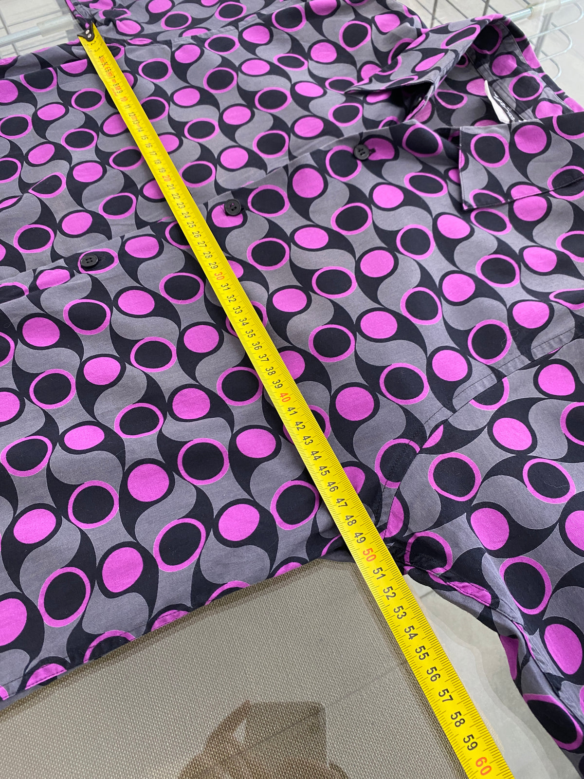Agnès B. purple pattern shirt (M)