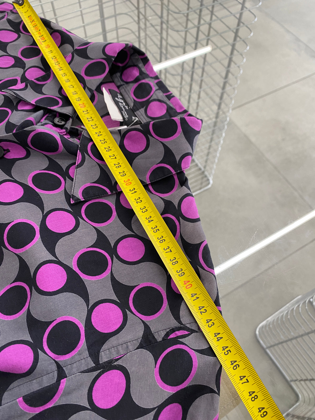 Agnès B. purple pattern shirt (M)