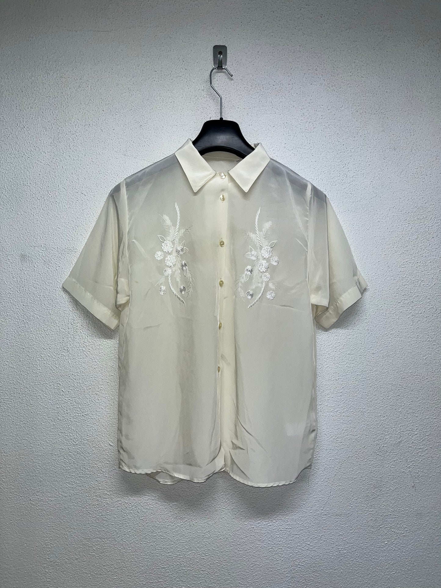 VINTAGE embroidery shirt (M)